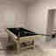 Playcraft Bryce - 7' Wood Bed Drop Pocket Pool Table W/ Playing Equip Beach W Black Cloth